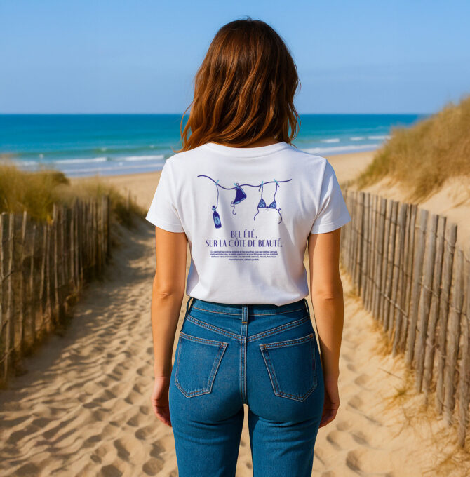 T-shirt unisexe - Bel Été –  Blanc – Image 3